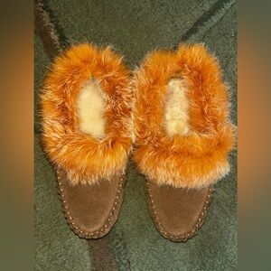 Bearpaw Suede shearling Kacey moccasins Size 7